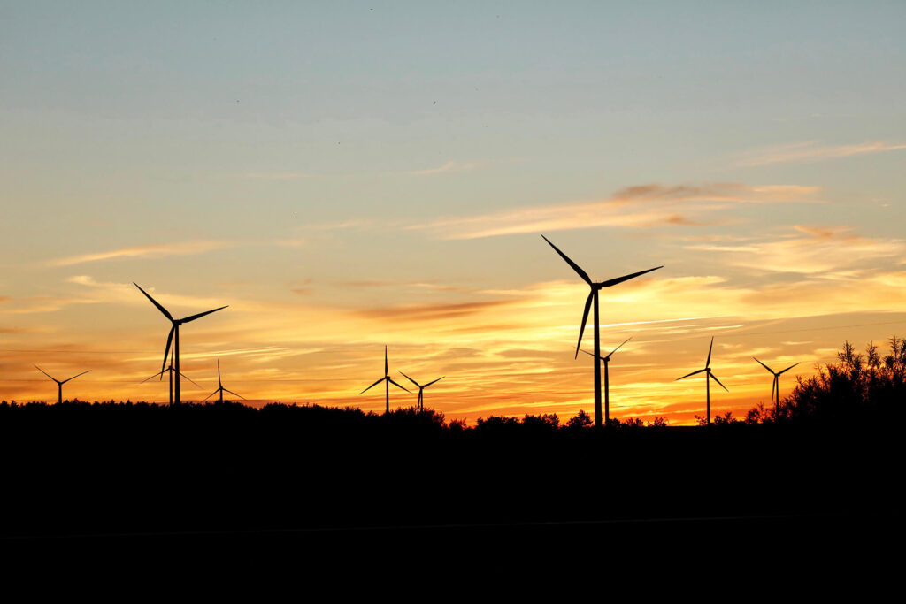 Wind Turbines at Dusk